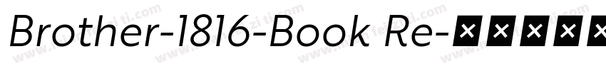 Brother-1816-Book Re字体转换